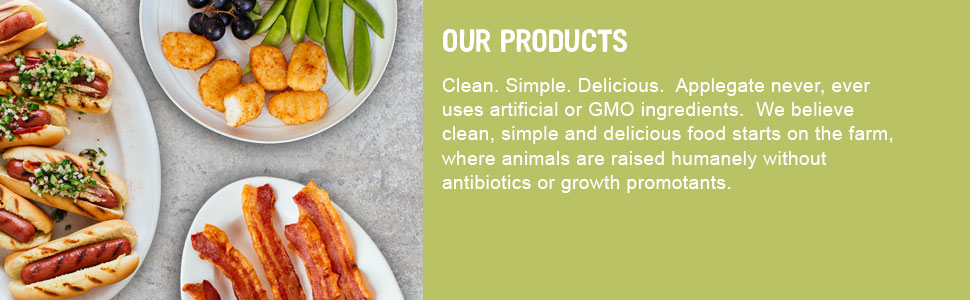 Applegate Natural Organic Meat ABF Non GMO No antibiotics preservatives msg nitrates nitrites
