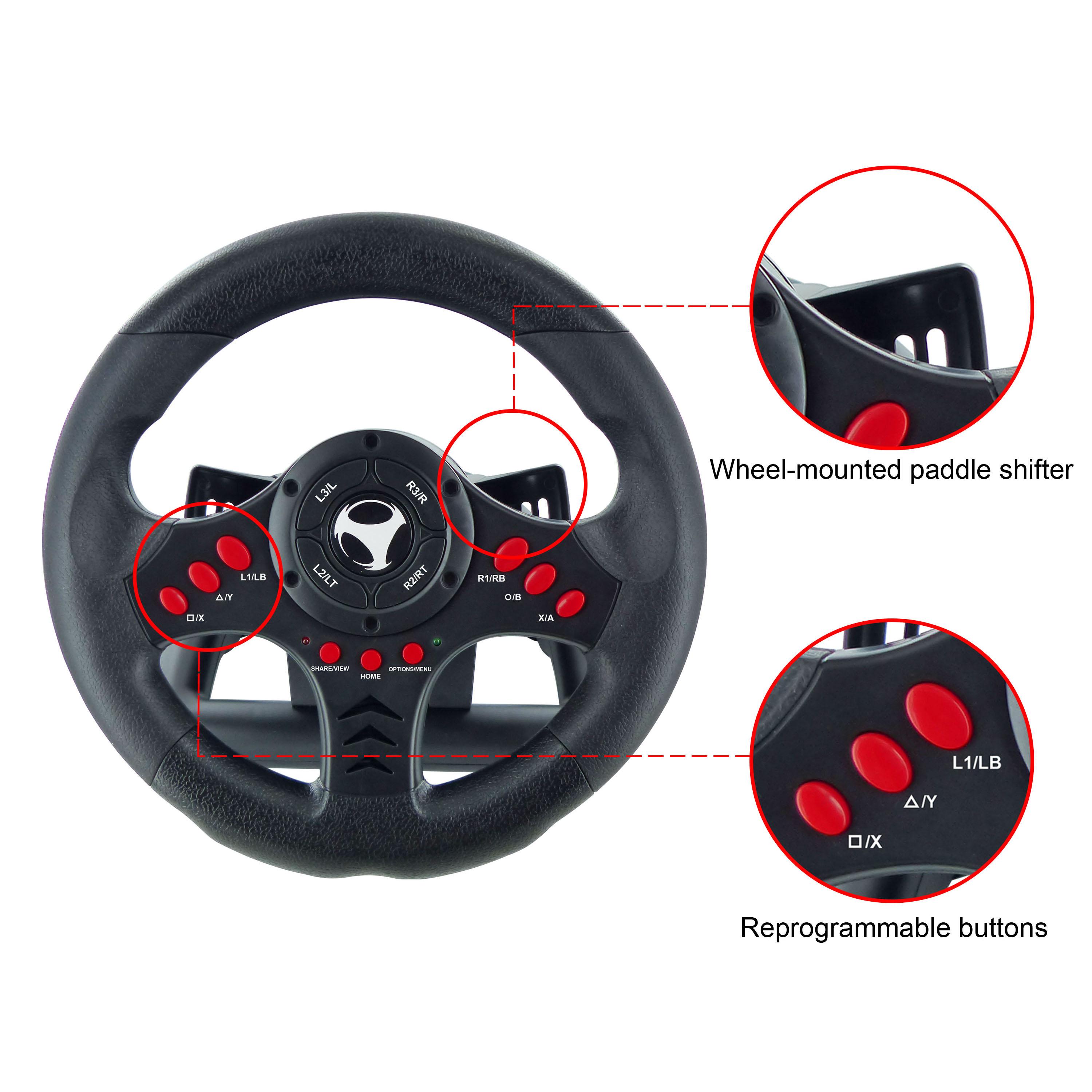 Subsonic Universal Racing Wheel with Pedals (PS4/Slim/Pro/Xbox One/S