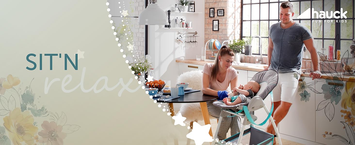 Hauck GrowAlong Highchair Sit N Relax / NewBorn Attachment from Birth