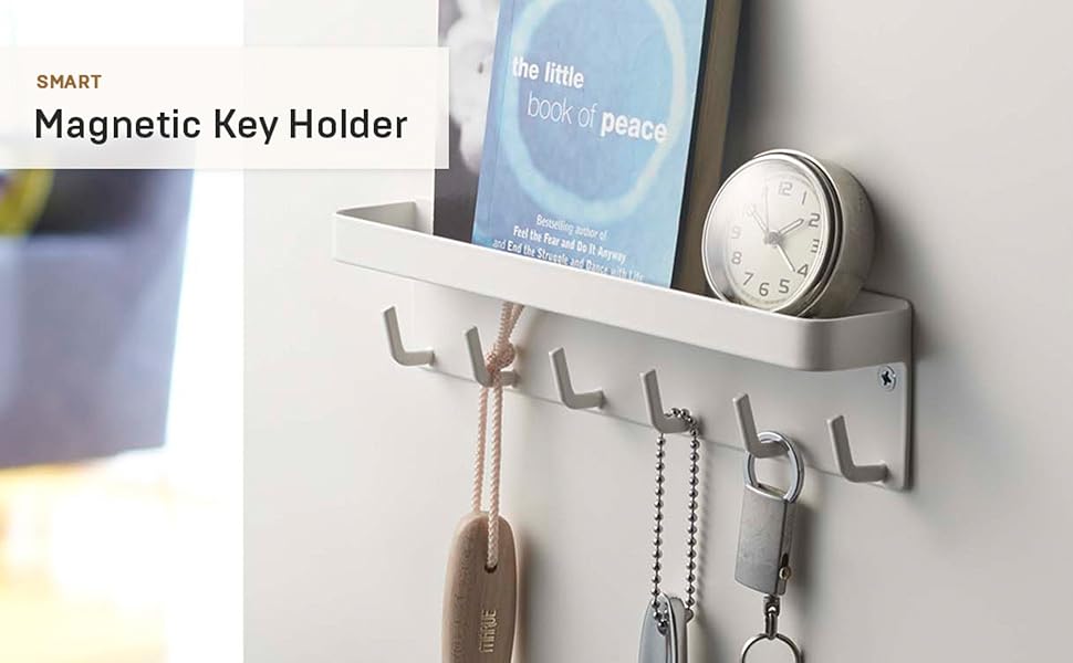 YAMAZAKI home Smart Key Rack with Tray, White Amazon.ca Home