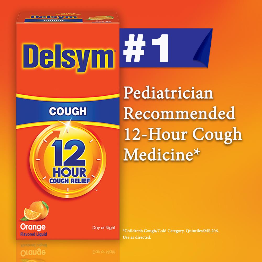 Delsym Adult 12 Hr Cough Relief Liquid, Orange, 3oz Health
