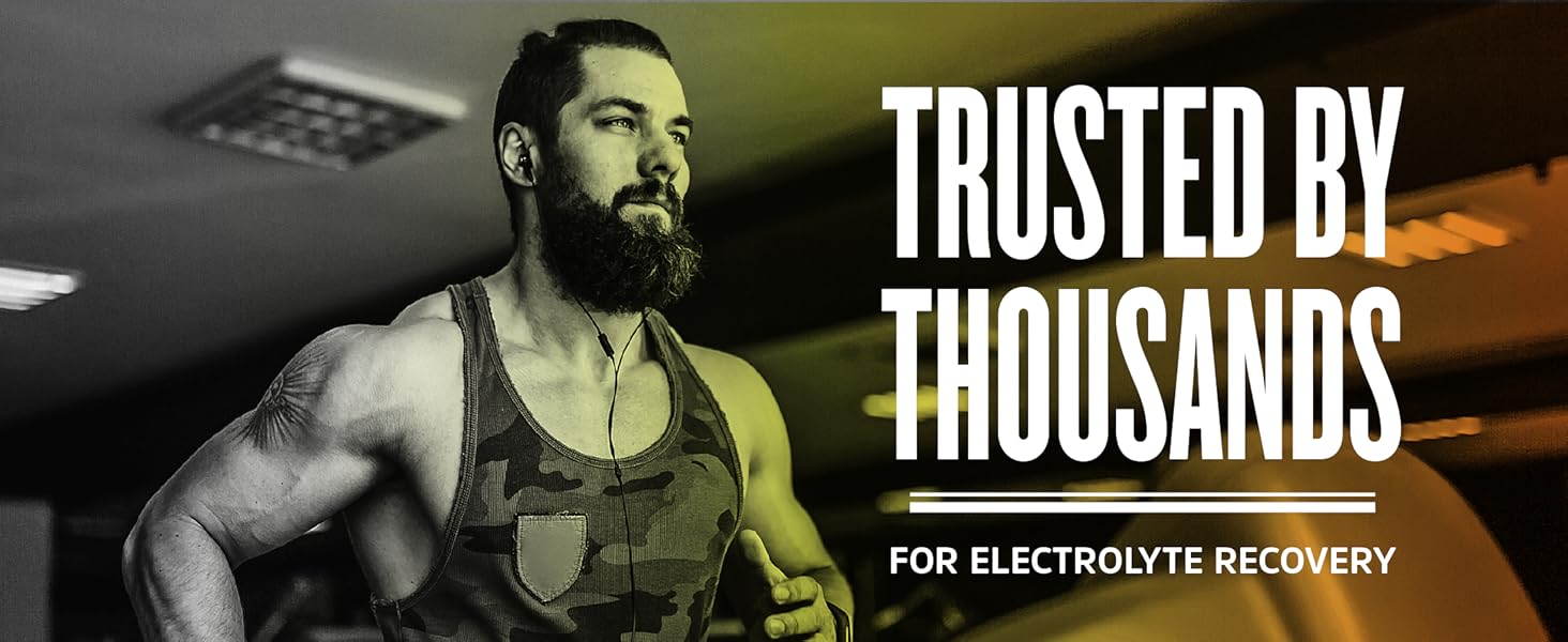 Trusted by Thousands for electrolyte recovery. Man using peak performance due to Lyte Up