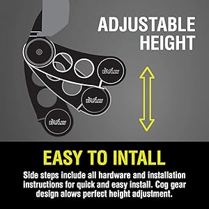 Bully,side step,truck accessories,durable,support,anti-slip,easy to install,rugged,customizable,pair