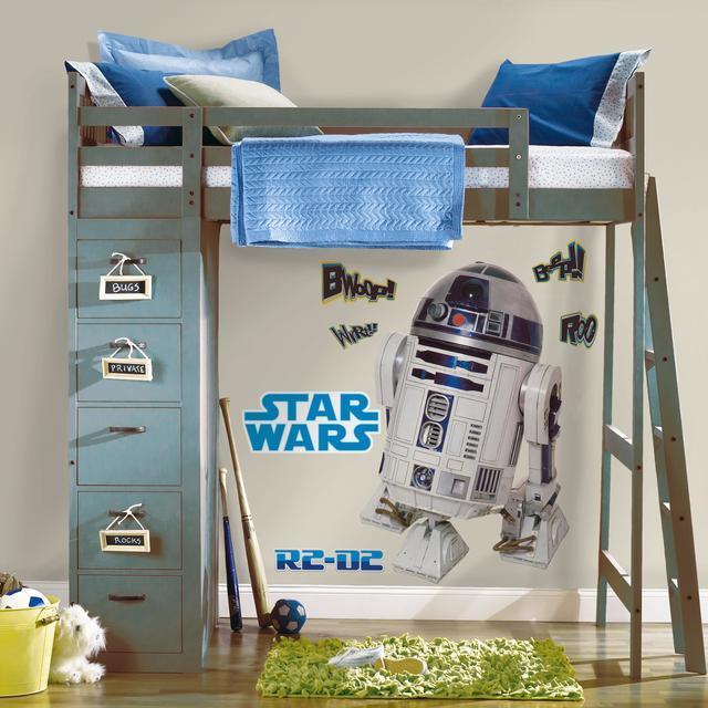 Roommates Rmk1592Gm Star Wars Classic R2D2 Peel And Stick Giant Wall Decal Decorative Wall
