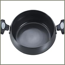 Prestige Hard Anodised Cookware Lifetime Induction Base Sauce Pan, 200mm, Black SPN-FOR1