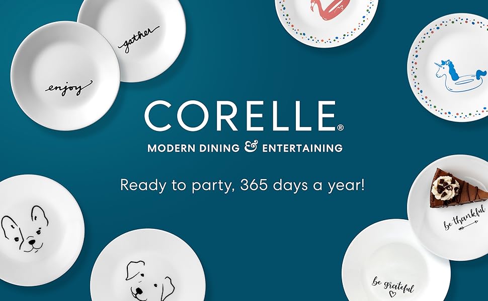 Corelle Chip Resistant 8 Pack Appetizer Plates, 8Piece