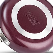 Vinod, Cookware, Frying pan, Frypan, kadai, Kadhai, Glass Lid, Induction, Dosa Tawa, Tava ,