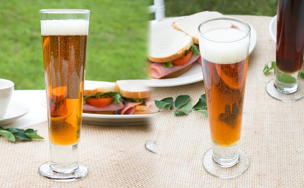 B16315ビールグラス 15個セットOcean ビバフッテッドビア420ml Ocean Viva Footed Glass, 420Ml, Set Of 6, B16315, Mocktail