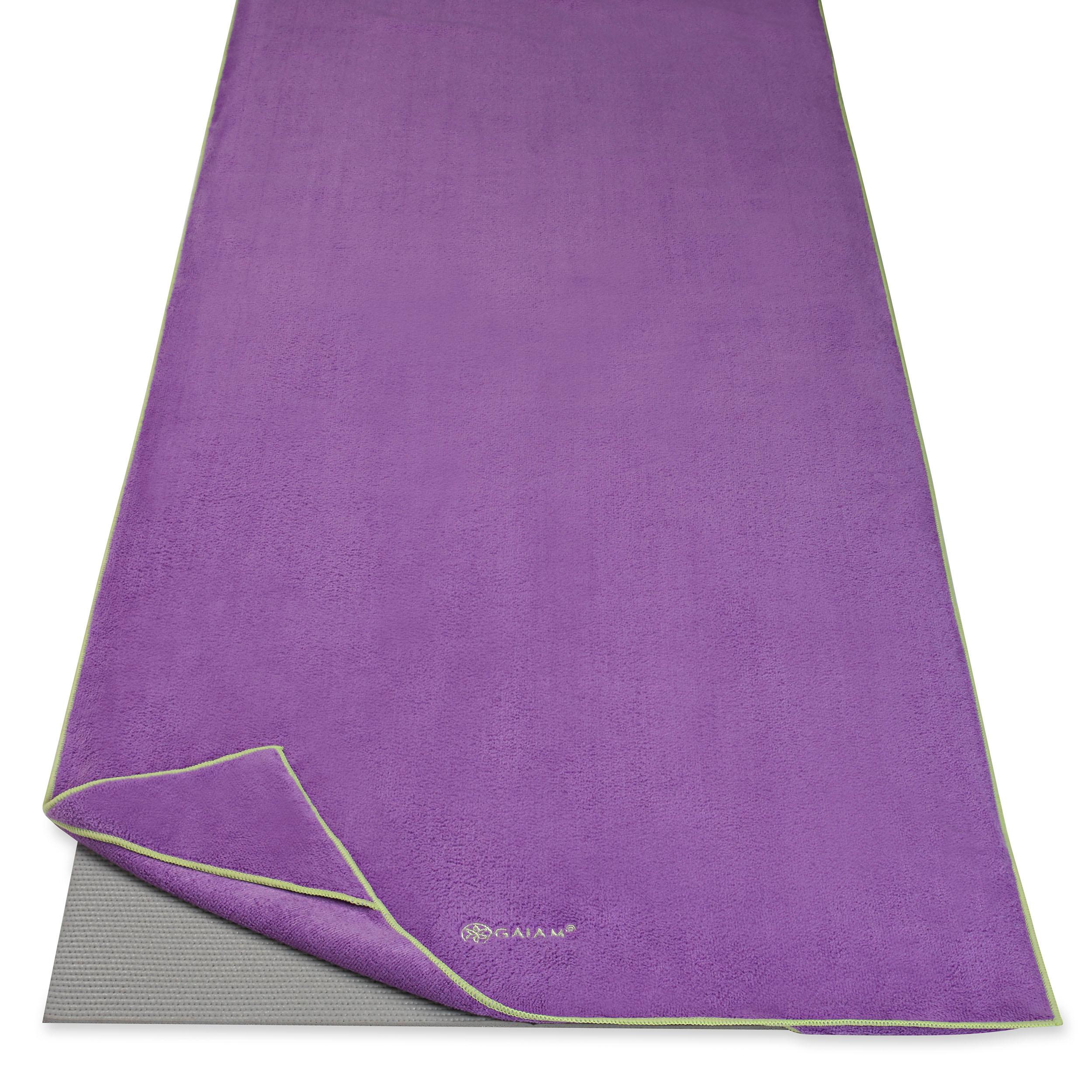 Gaiam Stay Put Yoga Towel Mat Size Yoga Mat Towel (Fits Over Standard
