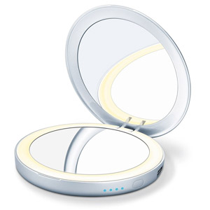 Beurer BS39 Illuminated Cosmetics Compact Mirror with Powerbank