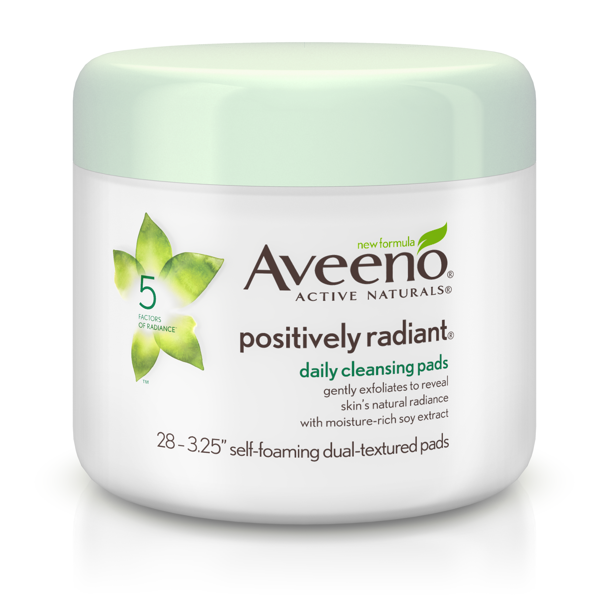 Aveeno Positively Radiant Exfoliating Daily Cleansing Pads, 28 Count