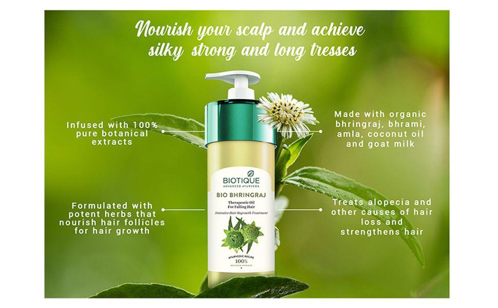 Buy Biotique Bio Bhringraj Therapeutic Hair Oil for Falling Hair