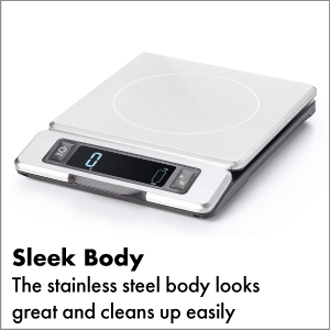 OXO Good Grips 11 Pound Stainless Steel Food Scale with Pull-Out Display