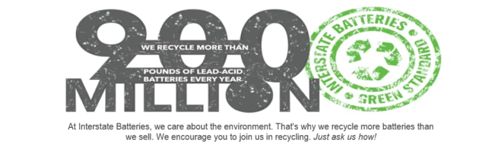 Interstate batteries recycling, sla battery, sealed lead acid battery, agm battery, powersports