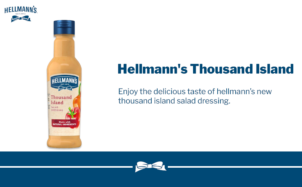 Hellmann's Thousand Island Salad Dressing, 210 ml, Orange& Blue, Medium