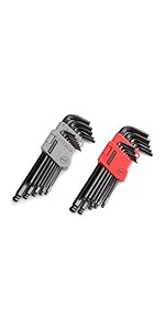 Long Arm Ball End Hex Key Wrench Set Tekton
