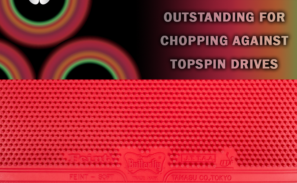 Butterfly Feint Soft Table Tennis Rubber Sheet 1.5 mm Sponge Red or