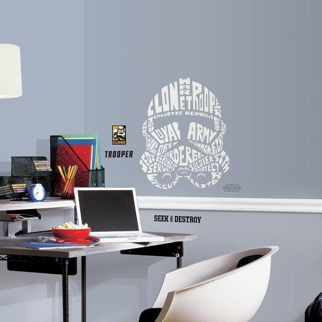 RoomMates Star Wars Typographic Clone Trooper Peel and