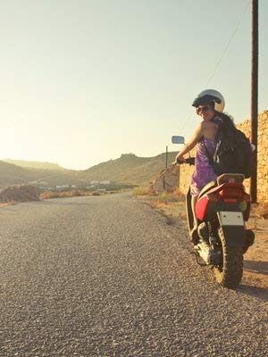 riding a bike