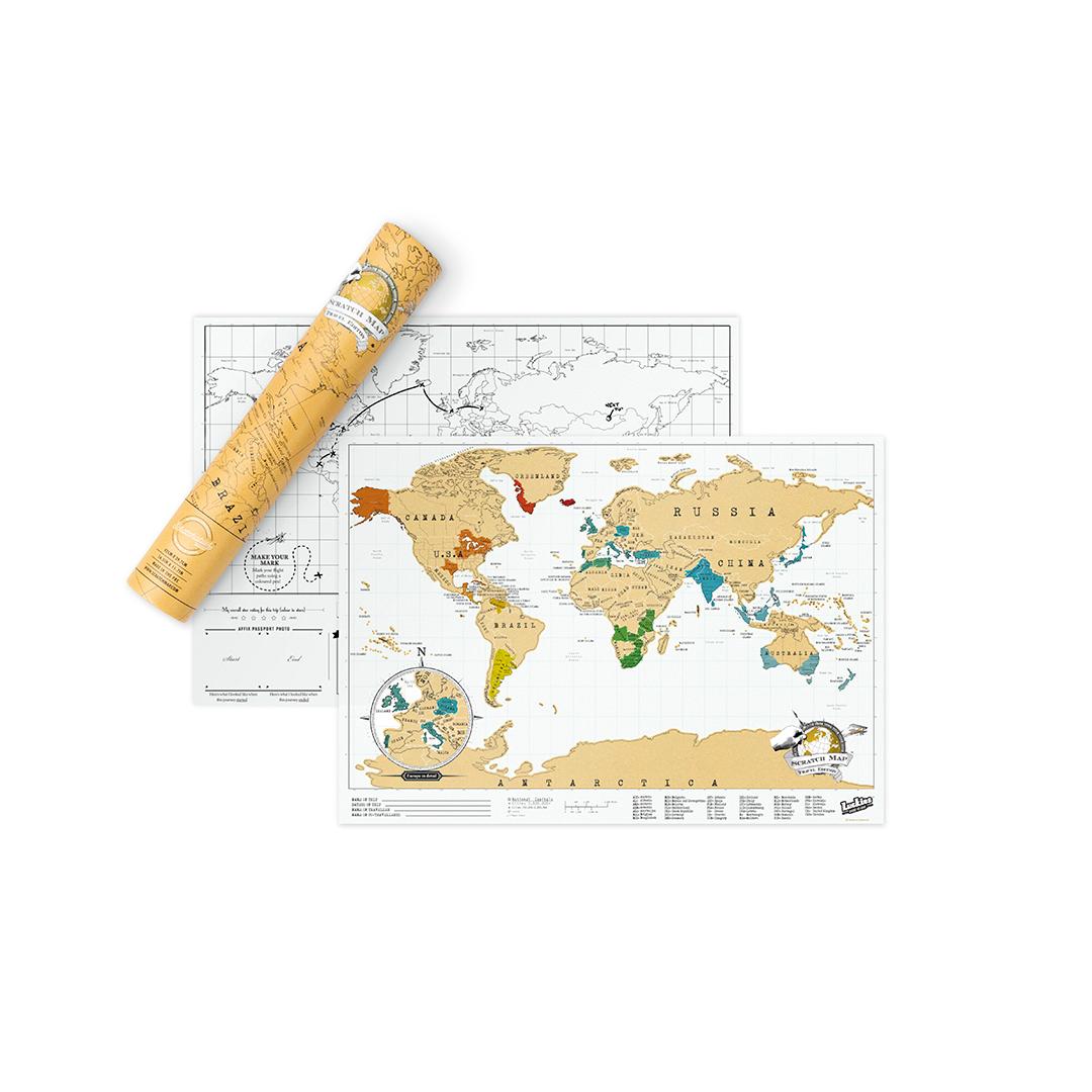 Scratch Map Travel Map Travel sized personalized Scratch