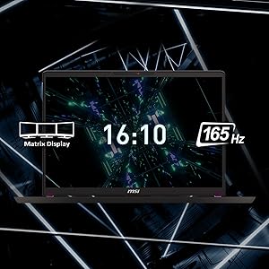 16:10 Golden Ratio, Matrix Display, 165Hz