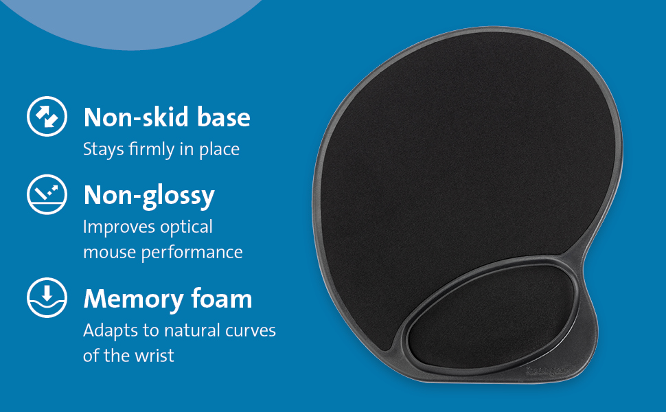 Kensington 62816 Memory Foam Mouse Wrist Pillow (KMW62816