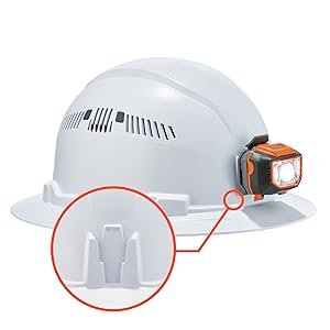 Ergodyne - 60156 Vented Hard Hat with Light, Full Brim Style