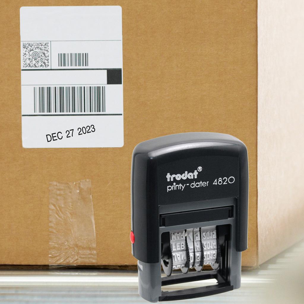 Amazon.com : Trodat Economy Self-Inking Date Stamp, Stamp Impression ...