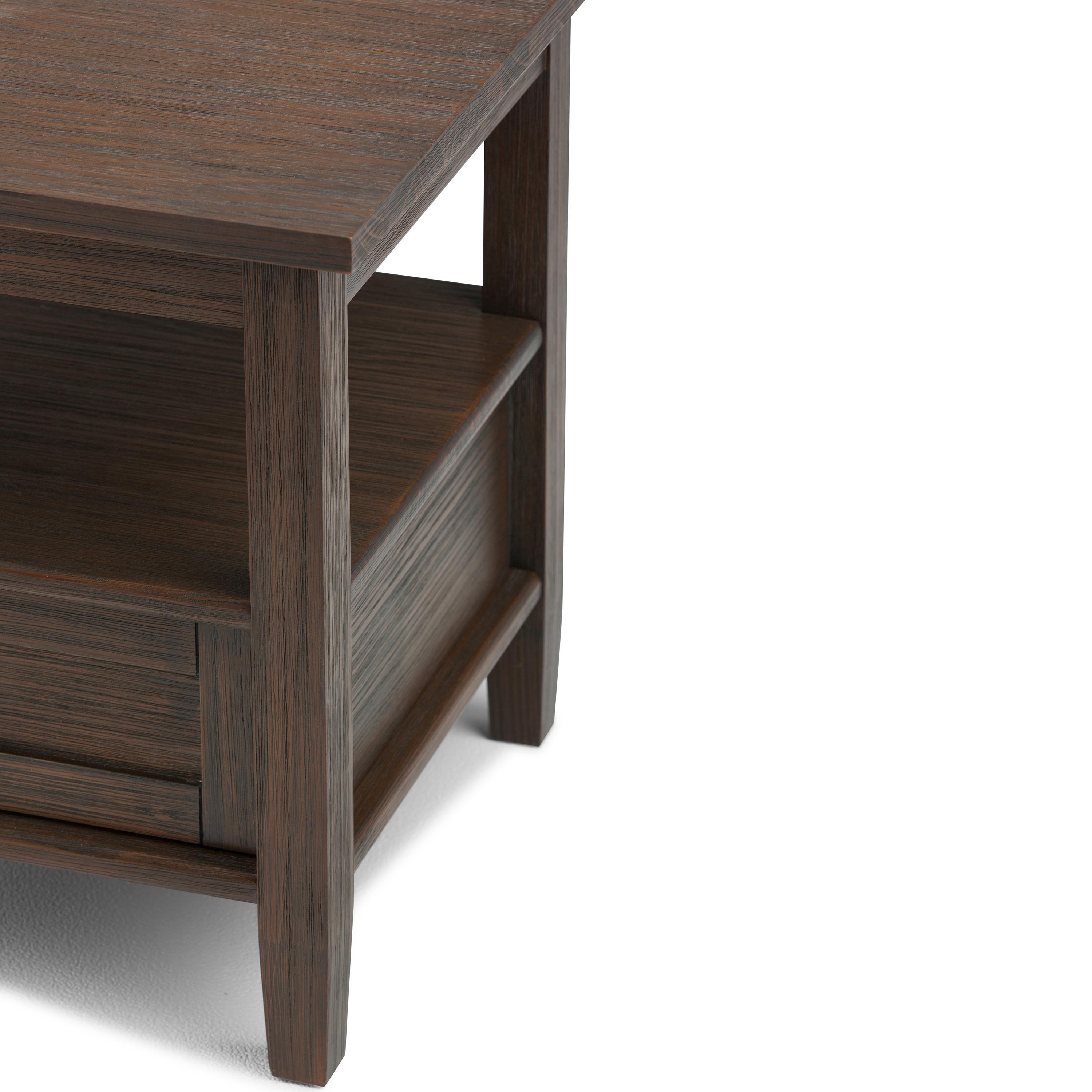 Simpli Home Warm Shaker Solid Wood End Side Table