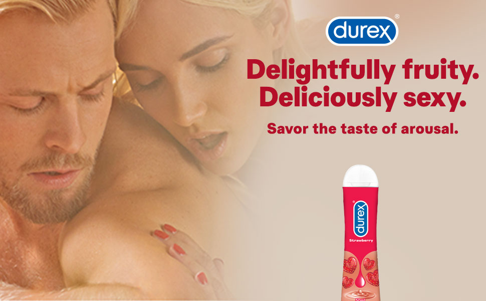 Durex Lube Strawberry Flavoured Lubricant Gel for Men & Women 50ml