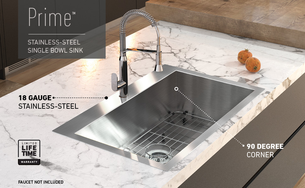 Artika Artika SS3120T18CCA 31"x20" Single Bowl Undermount or Dropin 18 Gauge Kitchen Sink