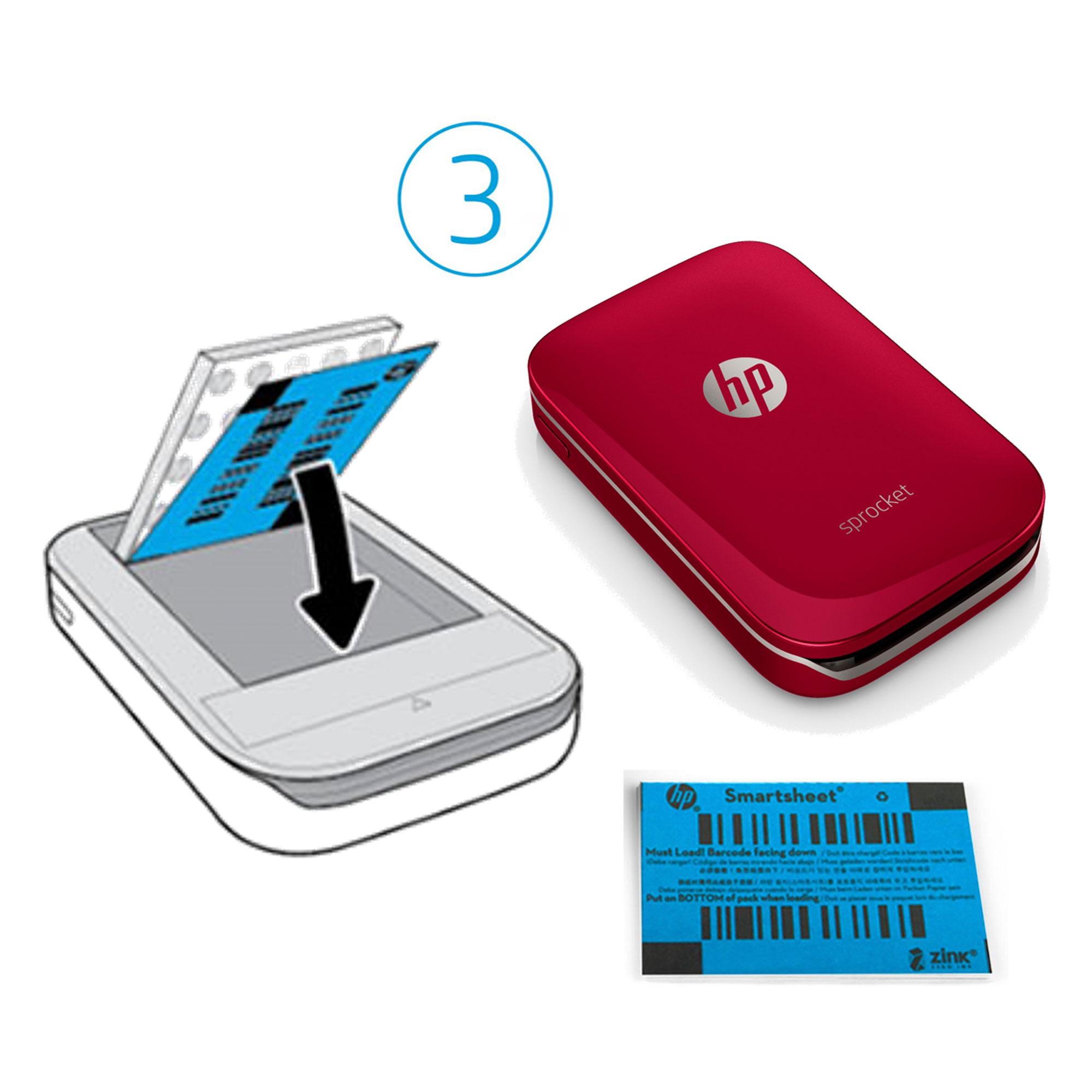 HP Sprocket Imprimante Photo Portable (Bluetooth, Impression Couleur