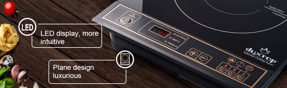Induction Cooktop 1800w Portable Gold Electric Range Stove