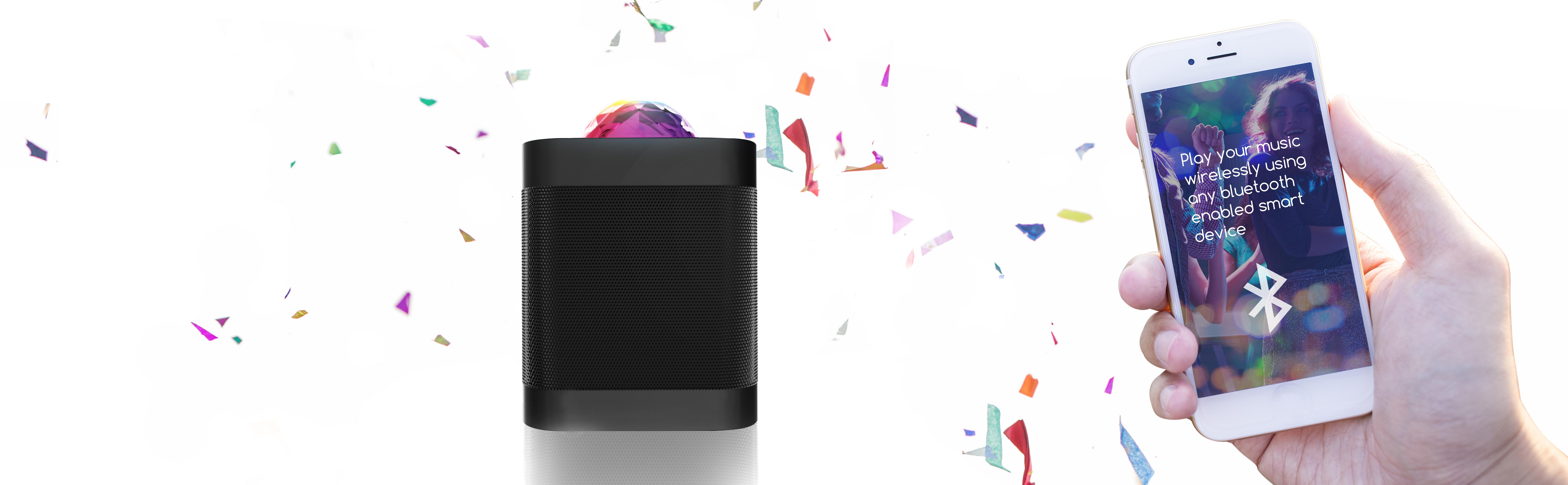 Sharper Image SBT613 Bluetooth Speaker with Lights, Speaker That Lights Up, Wireless