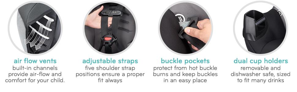 Amazon Com Evenflo Sonus Convertible Car Seat Charcoal