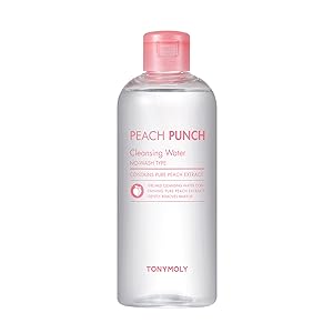 cleansing water, peach, korean beauty, tonymoly