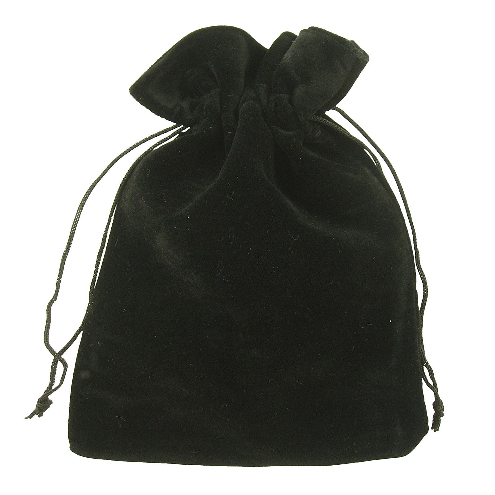Urns UK Drawstring Bag Accessories Velvet Urn Pouch SML Black, 15x15x0