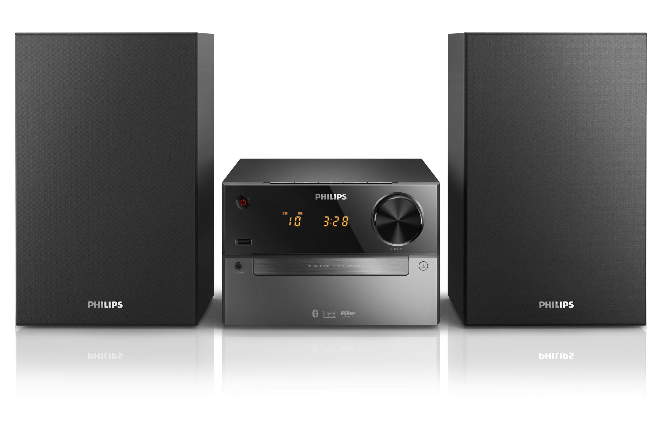 Philips BTM2310 Chaîne Hifi Bluetooth avec Lecteur CD, USB, Radio FM, Entrée Audio Amazon.fr