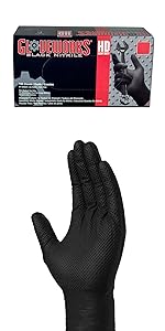 GlovePlus Industrial Black Nitrile Gloves - 5 mil, Latex
