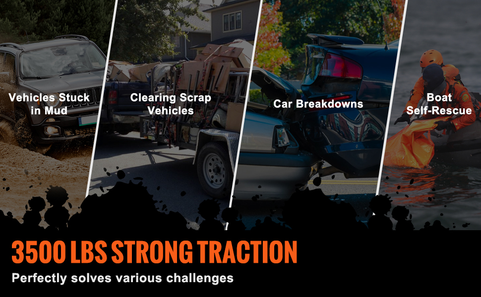 hand winch with strap