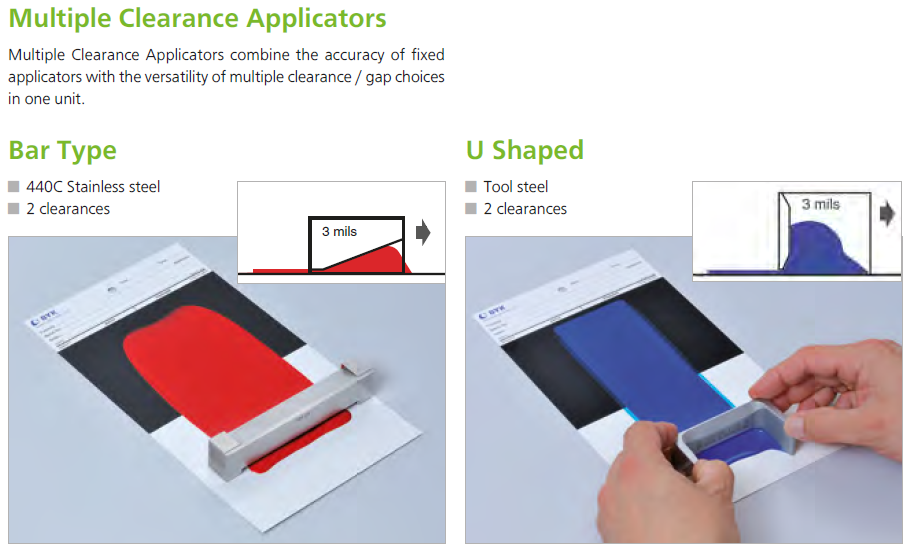 BYKGardner 5302 Multiple Clearance Applicator BarType, 2