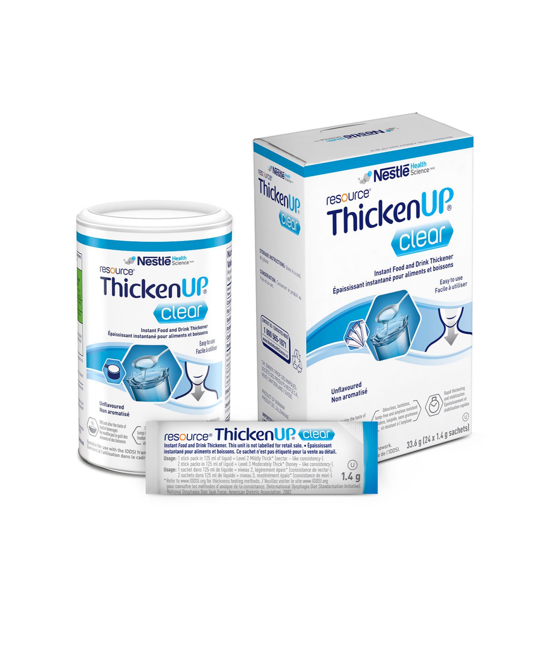 RESOURCE THICKENUP Clear, Instant Food and Drink Thickener, 24x1.4g Sachets (Pack of 24) Amazon