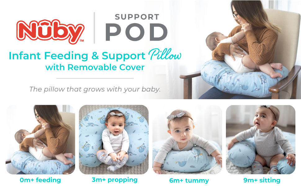 nursing, support, infant, year, propping, tummy, pillow, pod