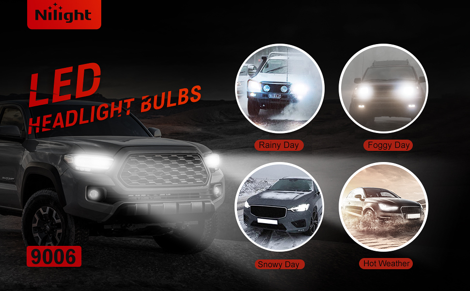 Nilight 9006/HB4 LED Headlight Bulb