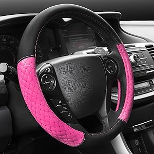 steering wheel cover pink bling diamond sequin