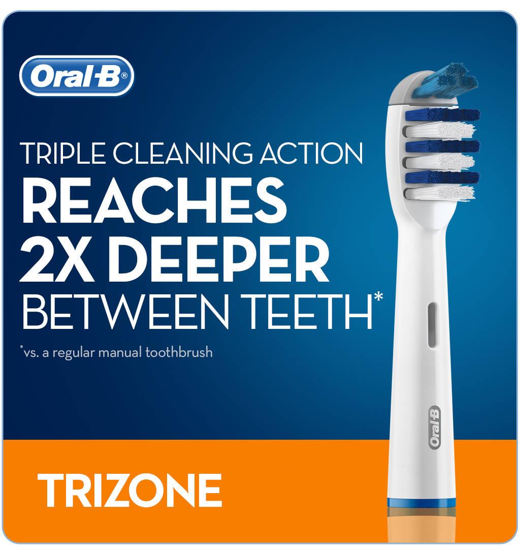 OralB Trizone Toothbrush Heads Pack of 4 Replacement Refills for