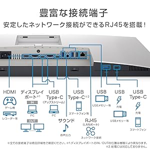 Amazon.co.jp: Dell U2722DE 27インチ USB-Cハブモニター (3年間