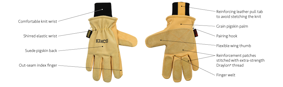 kinco leather work gloves