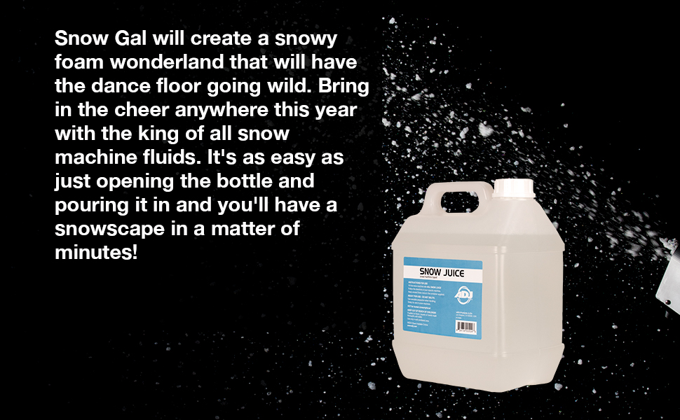 ADJ Products SNOW GAL Snow Juice Gallon Sized Water Based Snow Fluid