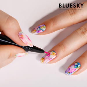 Aqua Farbe, Nail Art, Stift, Blender, 